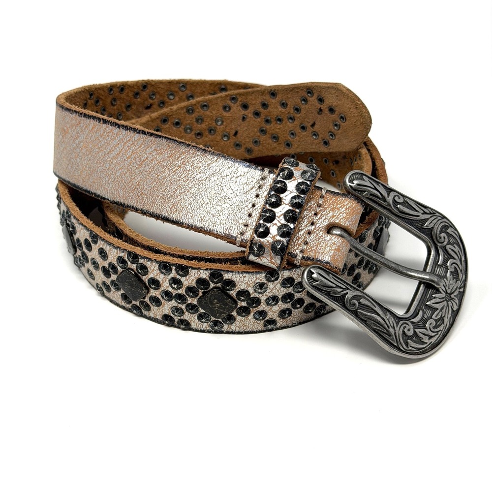 Idyllwind‎ Women's Western Rhinestone Studded Silver Belt Medium